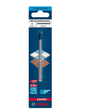 Bosch EXPERT HEX-9 Hard Ceramic Matkap Ucu, 6 x 90 mm