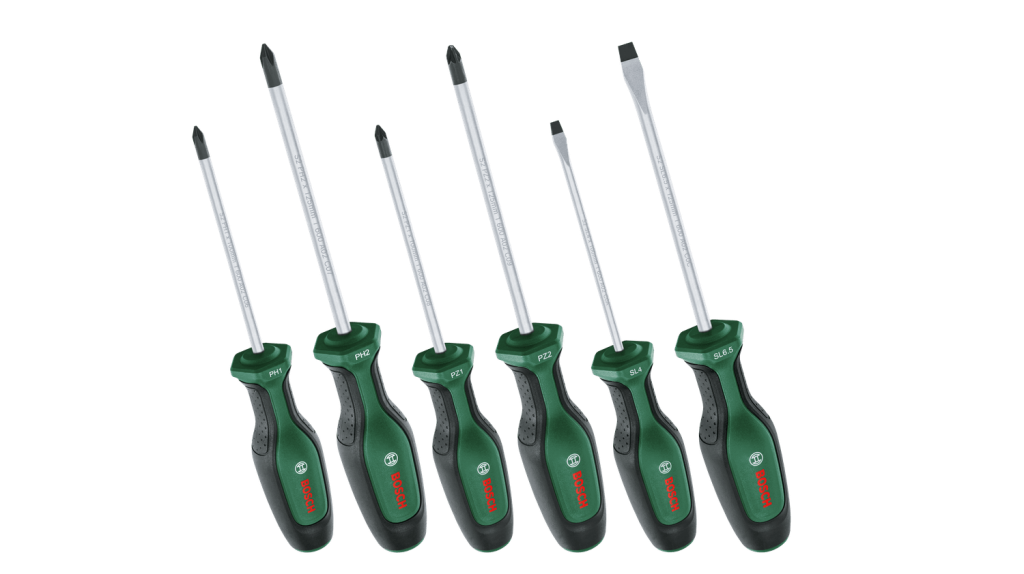 Bosch 6 parça Düz ve Yıldız Karışık Tornavida Seti