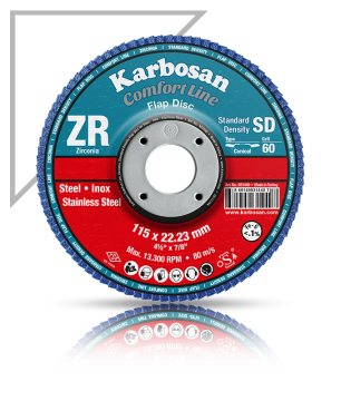 Karbosan Comfort Line ZR (Inox) Flap Disk 115x22.23 - 60 Kum