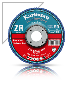 Karbosan Comfort Line ZR (Inox) Flap Disk 115x22.23 - 60 Kum