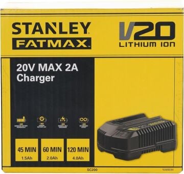 Stanley SC200-TR 18V 2A V20 Lityum Batarya Şarj Cihazı