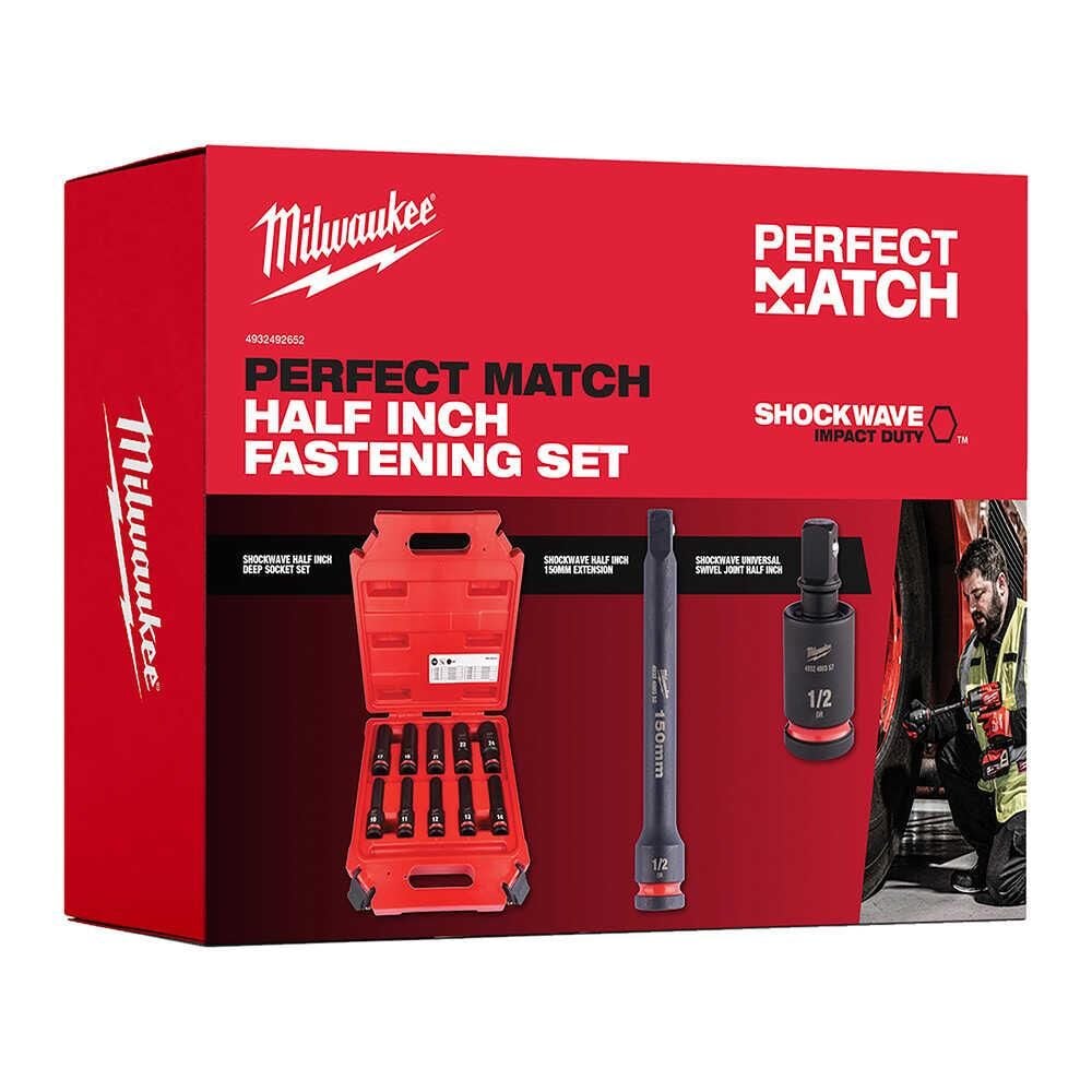 Milwaukee Perfect Match 1/2'' Derin Lokma Takımı