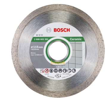 Bosch Seramik Kesme Diski, 115 x 7 mm, İç Göbek Çapı 22,23 mm, 10'lu