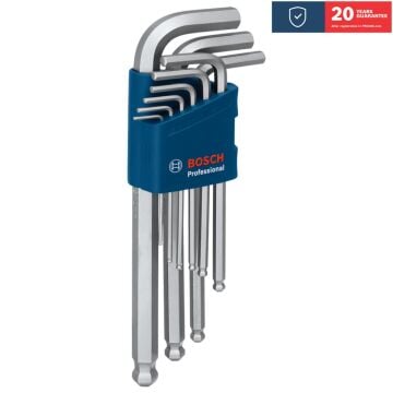 Bosch 1600A01TH5 Alyan Anahtar Takımı 9 Parça (1.5-10mm)