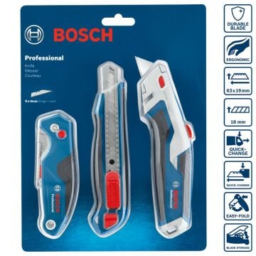 Bosch 3 Parça Maket Bıçağı Seti