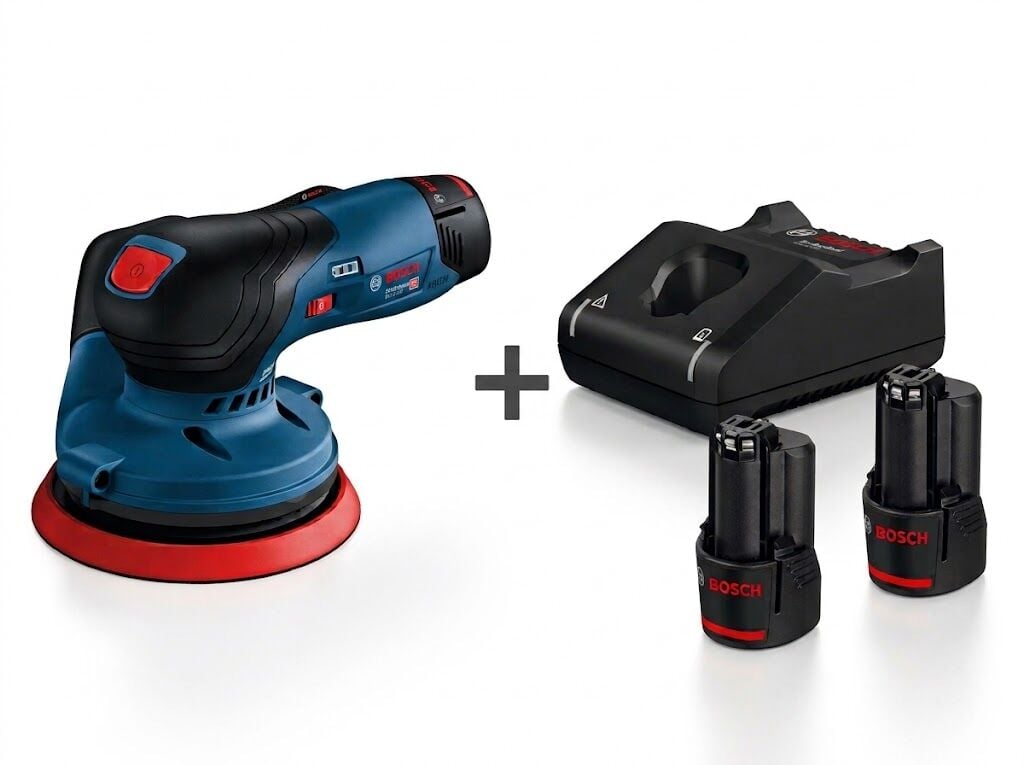 Bosch GEX 12V-125 Eksantrik Zımpara Makinesi ve 2x2.0Ah Akü Seti