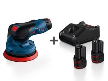 Bosch GEX 12V-125 Eksantrik Zımpara Makinesi ve 2x2.0Ah Akü Seti