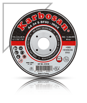 Karbosan 115x2.5x22.23 AA24SBF80 İnox Kesme Diski Düz