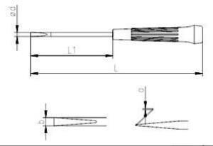 İzeltaş Elektronikçi Tip Klemens Düz Uçlu Tornavıda 3x125