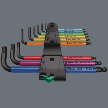 Wera 05073593001 950/9 Hex-Plus Renkli 9 Parça