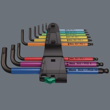 Wera 05073593001 950/9 Hex-Plus Renkli 9 Parça