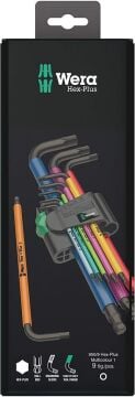Wera 05073593001 950/9 Hex-Plus Renkli 9 Parça