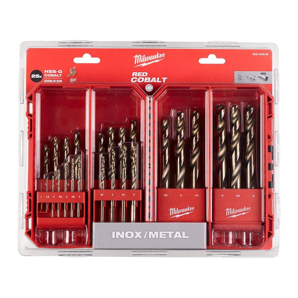 Milwaukee 25 Parça HSS-G Co Metal Matkap Ucu Altın Seri Uç Seti