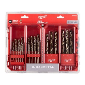 Milwaukee 25 Parça HSS-G Co Metal Matkap Ucu Altın Seri Uç Seti