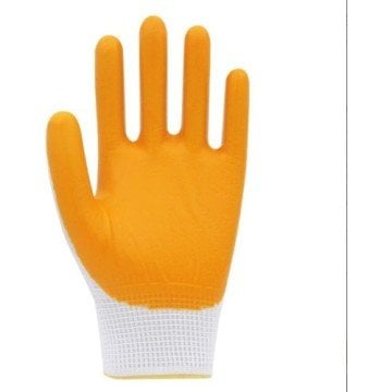 Beybi Pn3 Polyester Astarlı Nitril Eldiven Sarı-Beyaz