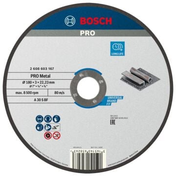 Bosch SD Metal Kesme Taşı 180*3.0mm Düz