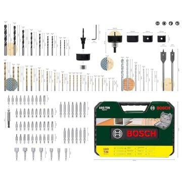 Bosch Vidalama ve Matkap Ucu V-Line Set (103 Parça)