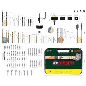 Bosch 2607017367 V-Line Vidalama ve Matkap Ucu Seti (103 Parça)