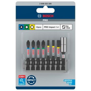 Bosch ImpactC Vidalama Ucu ST+PH/PZ/T* 50mm 8'li