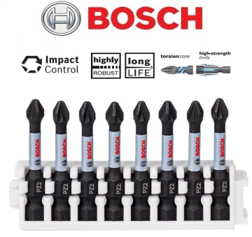 Bosch 8xPZ2 Impact Control Vidalama Ucu Paketi 8 Parça