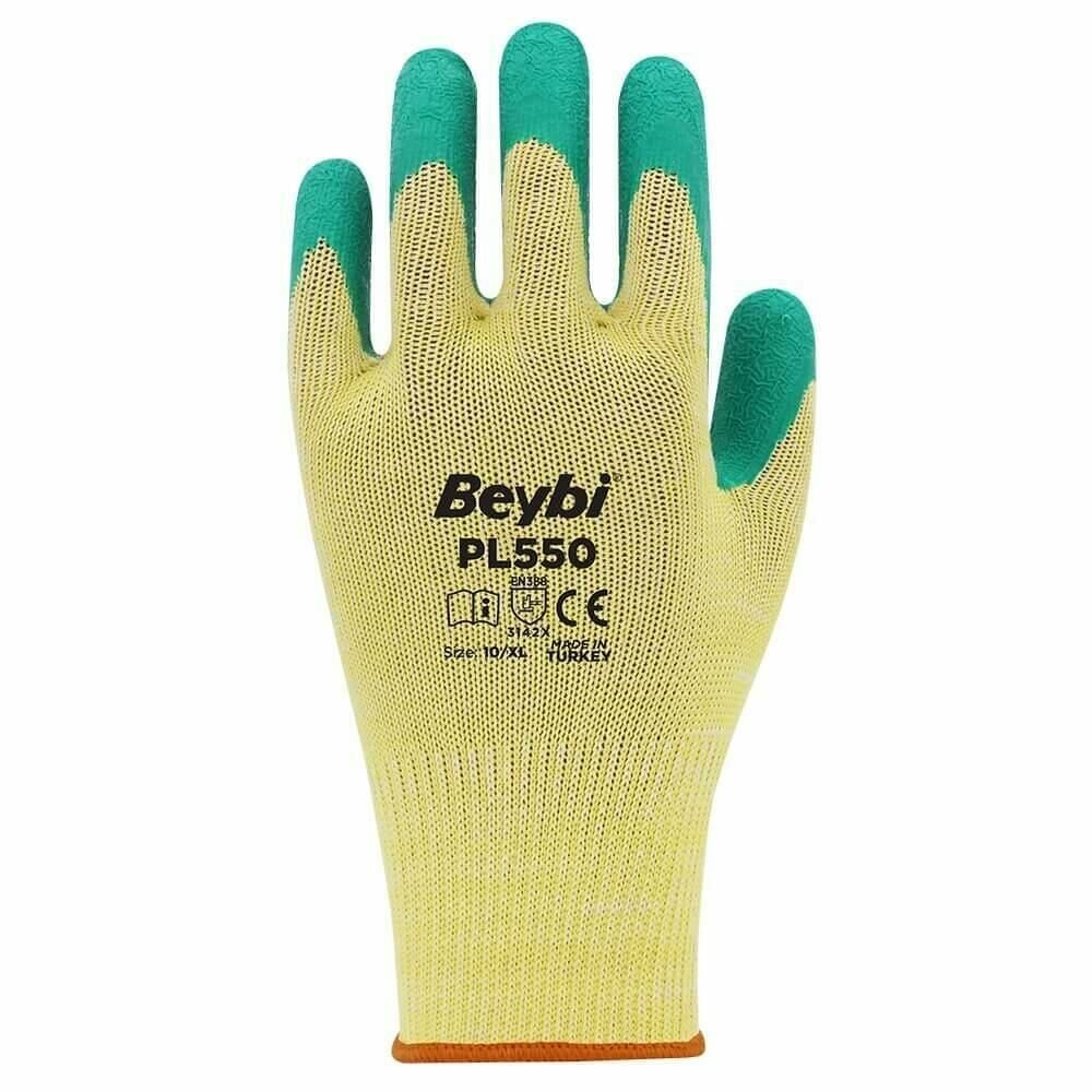 PL550 Polyester Örme Lateks Eldiven