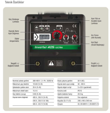 Askaynak 405 Ultra Cel Inverter Kaynak Makinesi