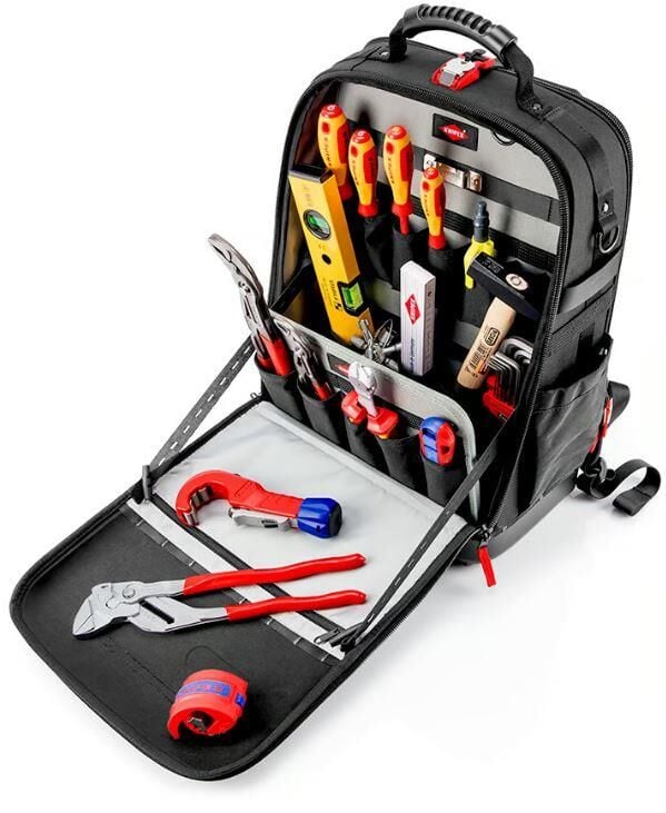 KNIPEX 00 21 50 S Modüler X18 Sıhhi Alet Sırt Çantası 17 Parça