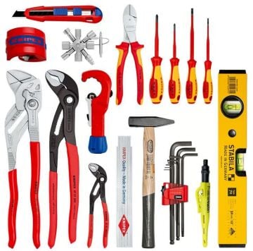 KNIPEX 00 21 50 S Modüler X18 Sıhhi Alet Sırt Çantası 17 Parça
