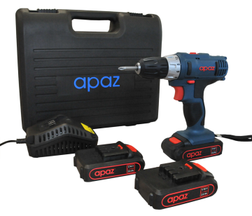 Apaz 18 Volt 2.0 Amper Akülü Matkap Vidalama (3 Akülü)