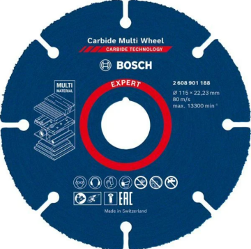 Bosch Expert Carbide Multi Wheel Kesme Diski (115 x 22,23 mm) - 2608901188