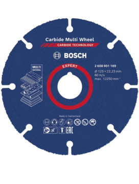 Bosch Expert Carbide Multi Wheel 125 Mm, 22,23 mm Kesici Disk - 2608901189