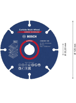 Bosch Expert Carbide Multi Wheel 125 Mm, 22,23 mm Kesici Disk - 2608901189