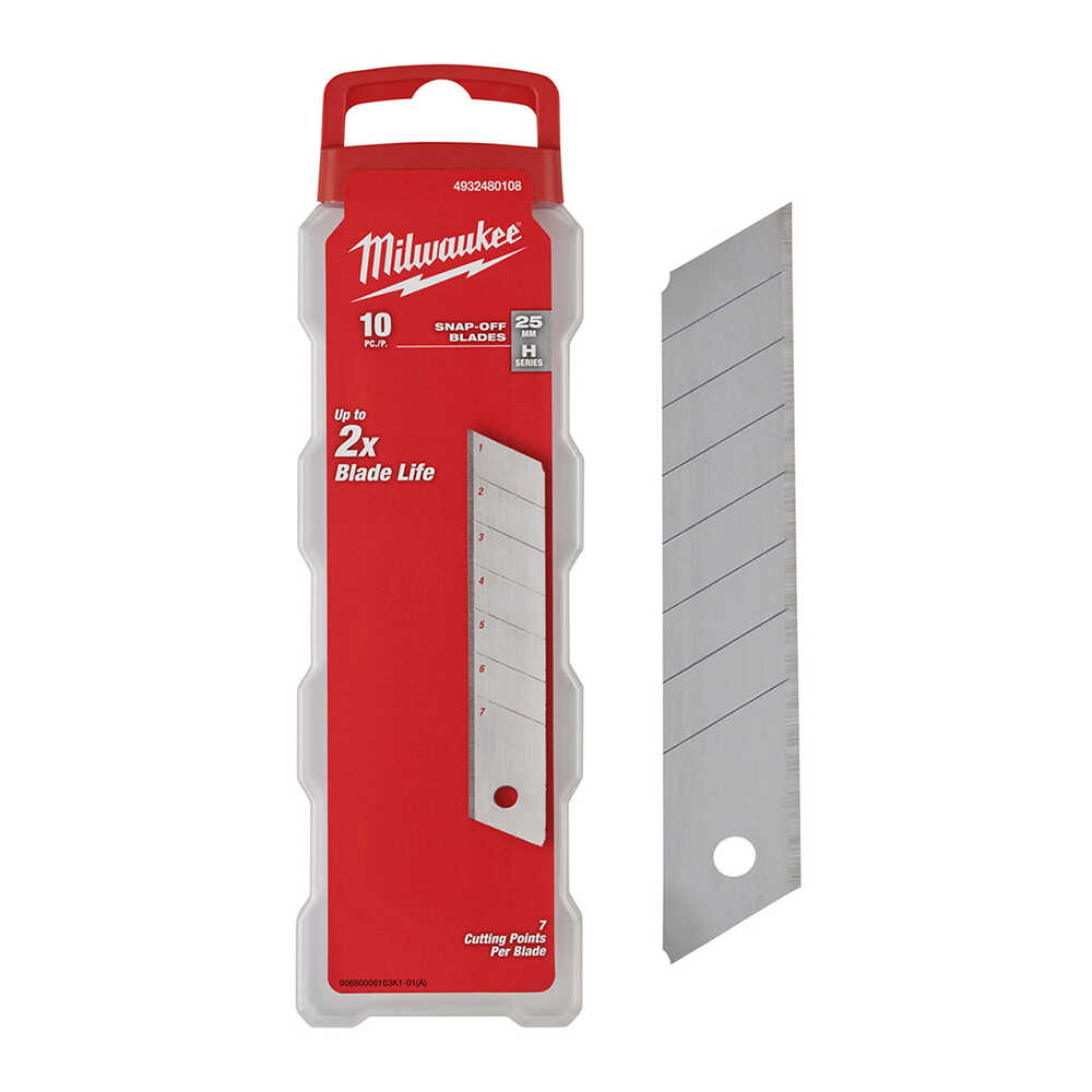 MİLWAUKEE Ayarlı Maket Bıçak Yedeği 25 Mm 10'Lu