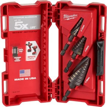 Milwaukee 3 Parça Kobalt Kademeli Matkap Ucu Seti