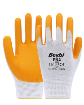 Beybi PN2 Polyester Örme Nitril Eldiven