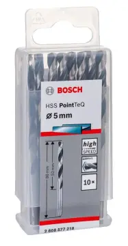 Bosch HSSPointTeQ Metal Matkap Ucu 5,0mm 10'lu - 2608577218