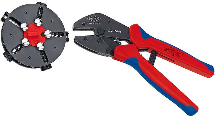 Knipex 973302 Çok Fonksiyonel Beş Çeneli Pabuç ve Yüksük Sıkma Pensesi