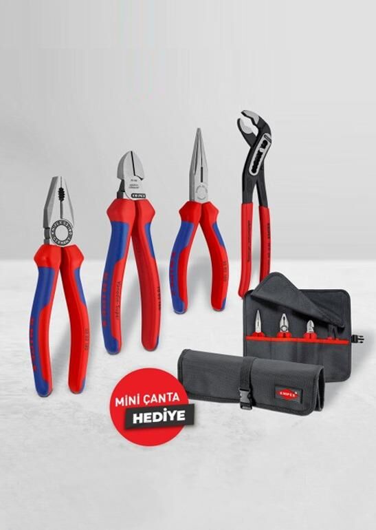 Knipex 001956 Pense Seti (Çanta Hediyeli)