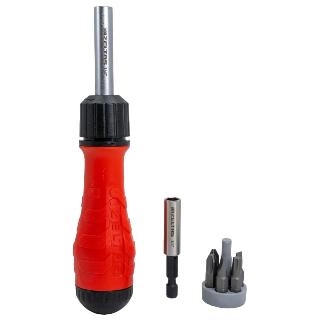 İzeltaş Cırcırlı Manyetik Bits Tutucu Tornavida Seti 8 Parça