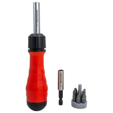 İzeltaş Cırcırlı Manyetik Bits Tutucu Tornavida Seti 8 Parça