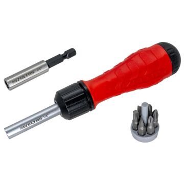 İzeltaş Cırcırlı Manyetik Bits Tutucu Tornavida Seti 8 Parça