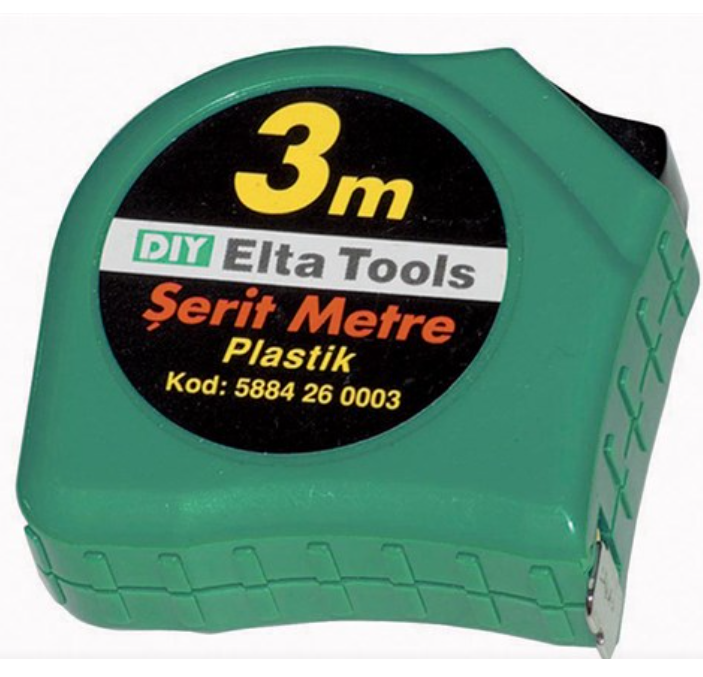 Elta 3 Metre Plastik Şerit Metre