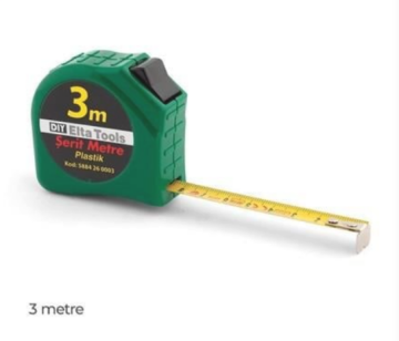 Elta 3 Metre Plastik Şerit Metre