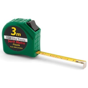Elta 3 Metre Plastik Şerit Metre