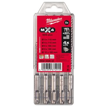 Milwaukee 5 Parça Sds - Plus Mx4 Seri Matkap Uç Seti 5mm-10mm