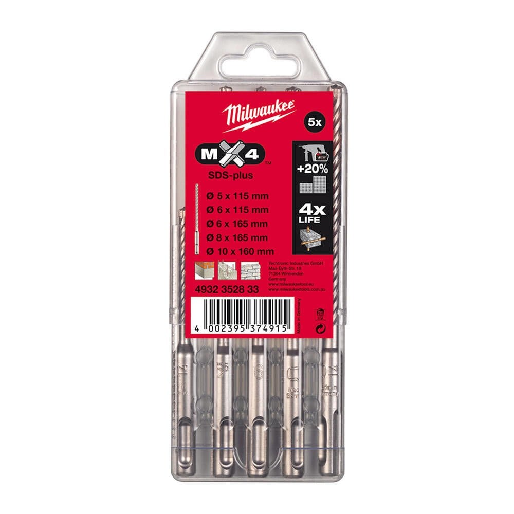 Milwaukee 5 Parça Sds - Plus Mx4 Seri Matkap Uç Seti 5mm-10mm