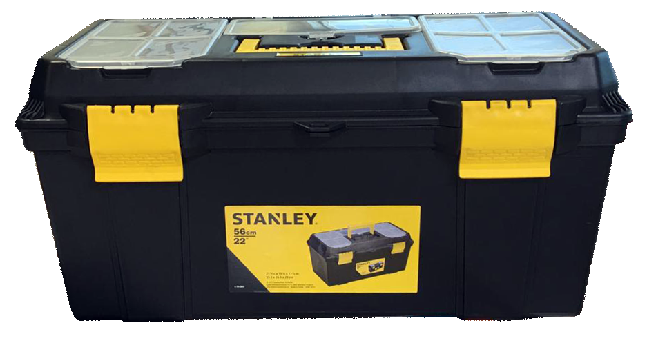 Stanley 1-71-947 Plastik Kilitli Takım Çantası-Siyah Kapaklı 22''