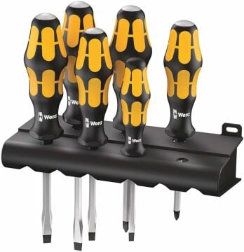 WERA 932/6 Tornavida Seti darbe uçlu 6 parçalı düz/PZ