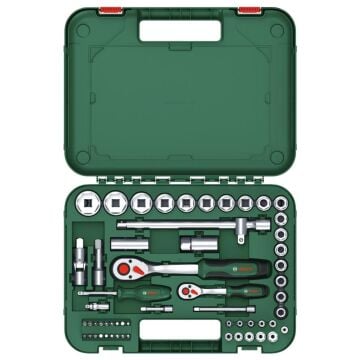 Bosch 1600A02Z9G 1/4'' + 1/2'' Cırcırlı Somun Sıkma Seti 56 parça