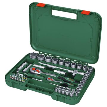 Bosch 1600A02Z9G 1/4'' + 1/2'' Cırcırlı Somun Sıkma Seti 56 parça